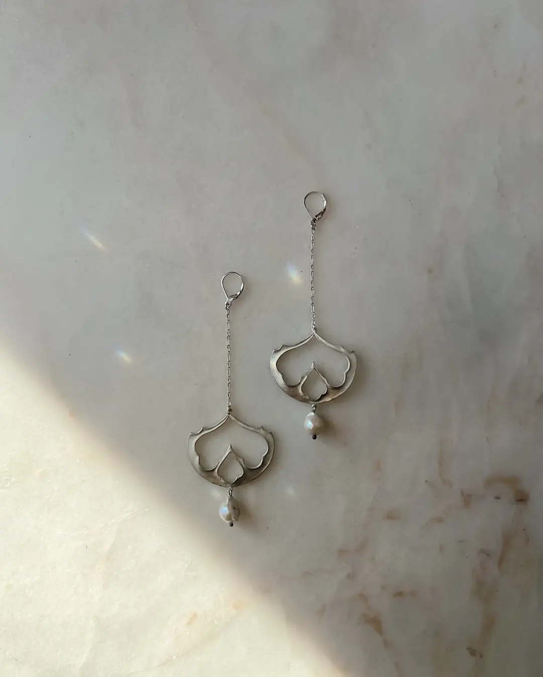 Pendulum II // Baroque Pearl Earrings