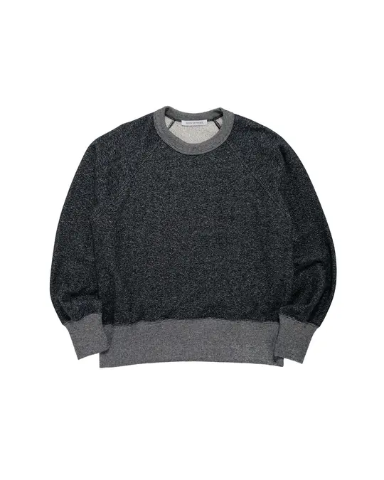 Body of Work Aster Raglan Sweatshirt Pebble Knit French Terry Black