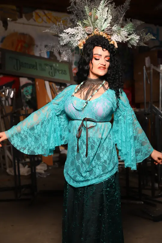 Flounce Blouse in Tiffany Lace - The Artemis Collection