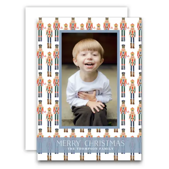 Watercolor Nutcracker Soldier Holiday Card #2