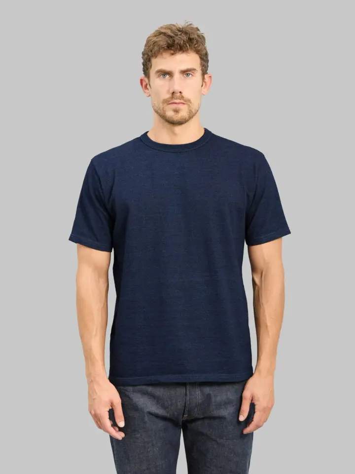 Studio D'Artisan 8199 Rope Dyed Indigo T-Shirt