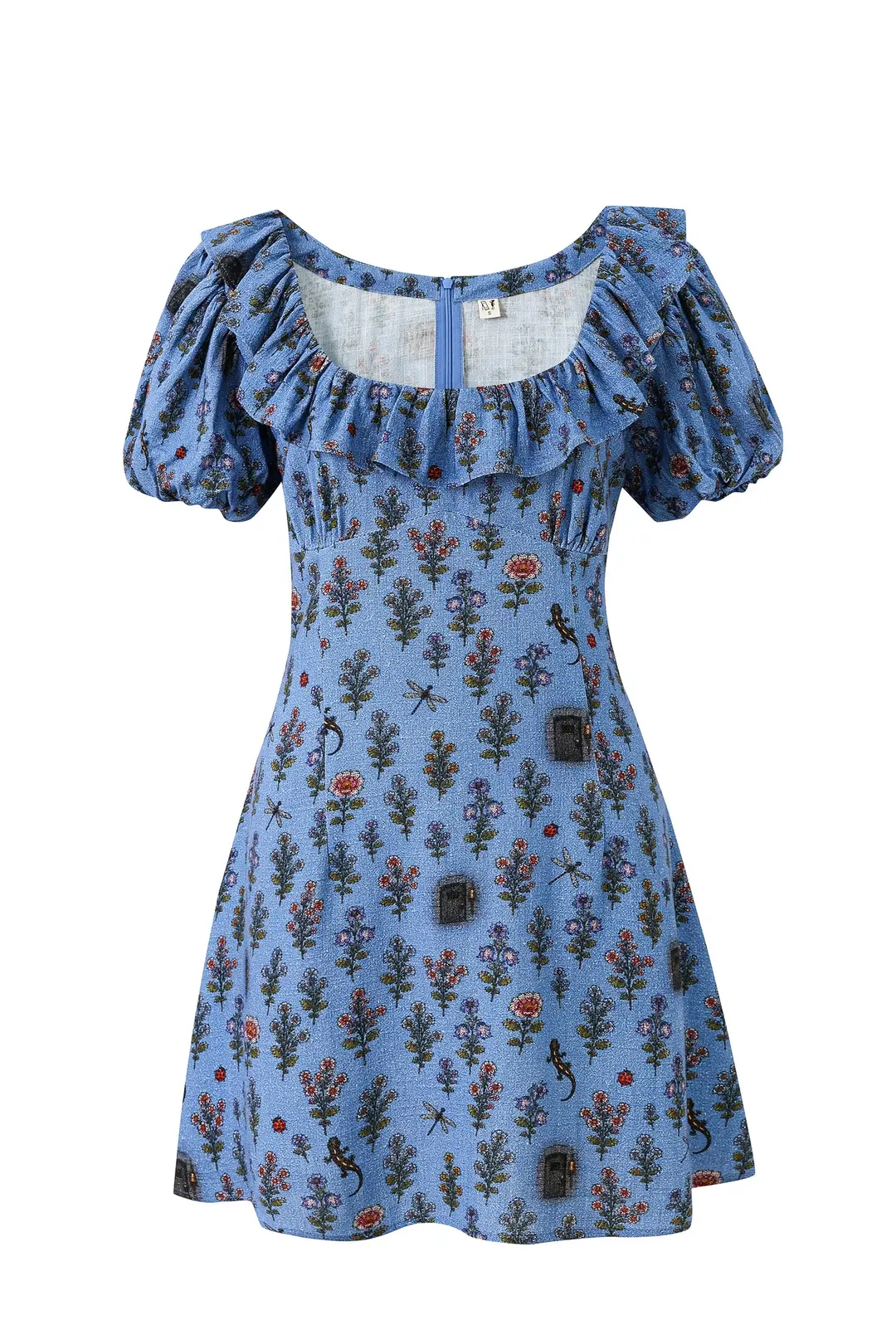 Ms. Honey's Trauma Soft Linen Ruffle Mini Dress