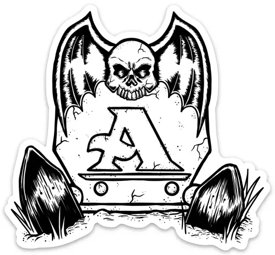 Grave stone sticker