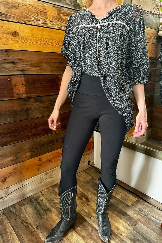 High Rise Leggings by Sweet Skins Hemp in Black