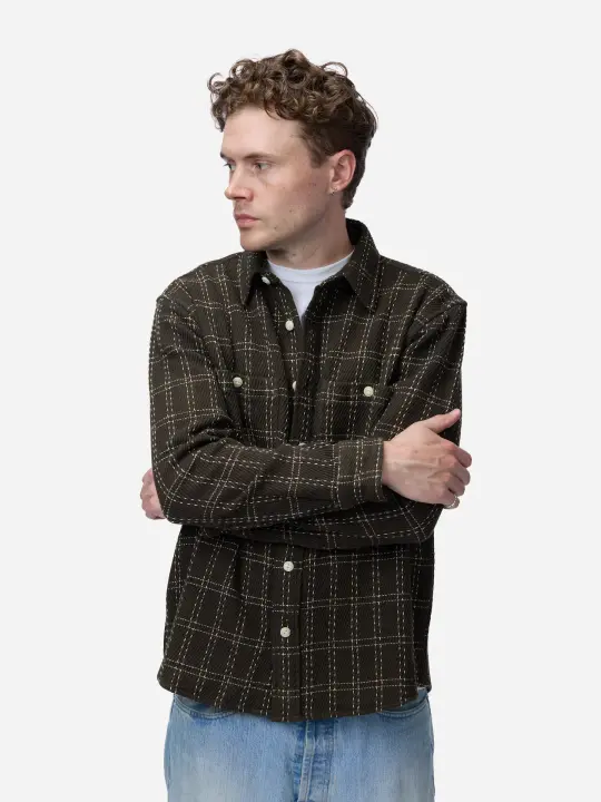 Utility Flannel ~ Espresso Twill Check