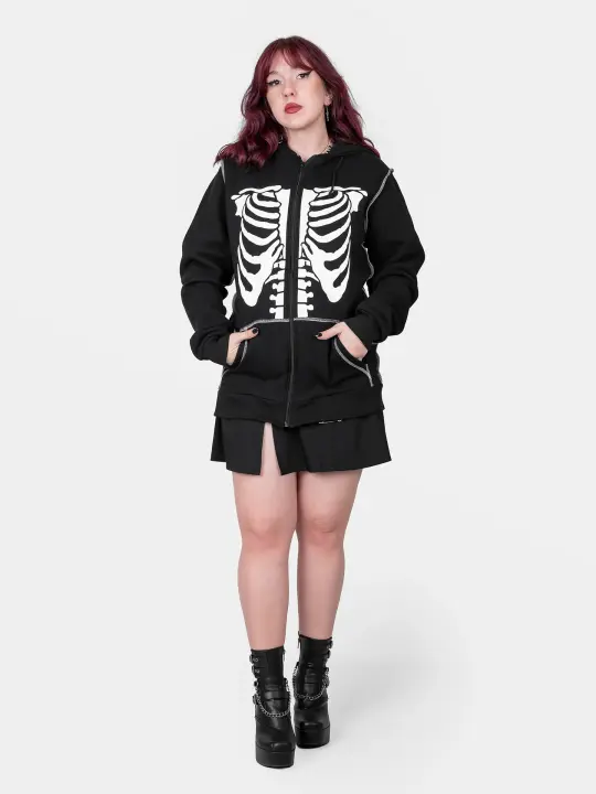 Rozpinana bluza z bawełny organicznej Undead