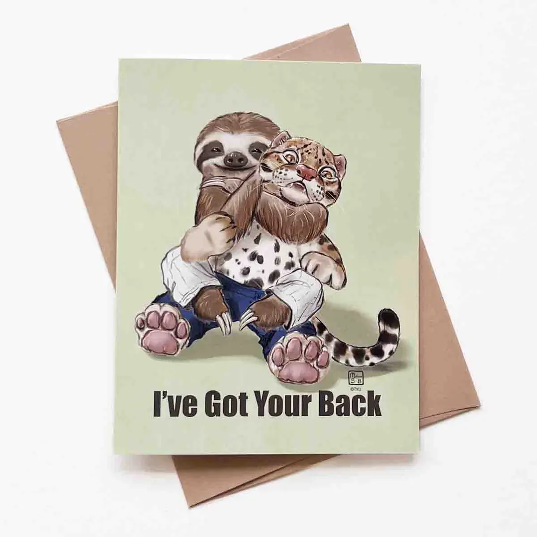 BJJ I've Got Your Back Greeting Card