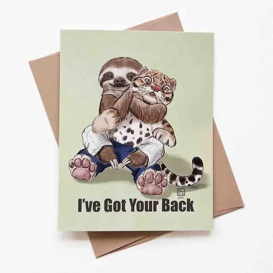 BJJ I've Got Your Back Greeting Card