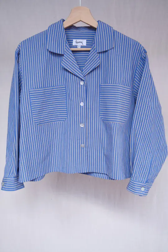 TADEO in the office striped poplin fabric