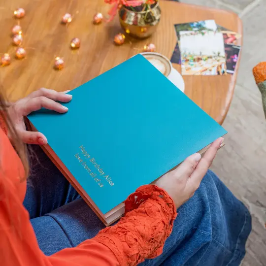 Personalised Square Leather Photo Album