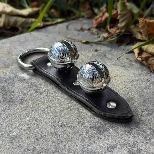 Sleigh Bell Hanger | Coal Black + Chrome Sleigh Bells, No. 1