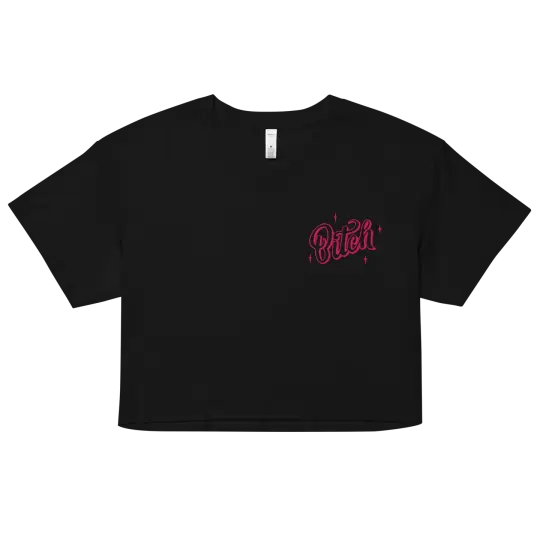 Magical Bitch Embroidered Crop Top