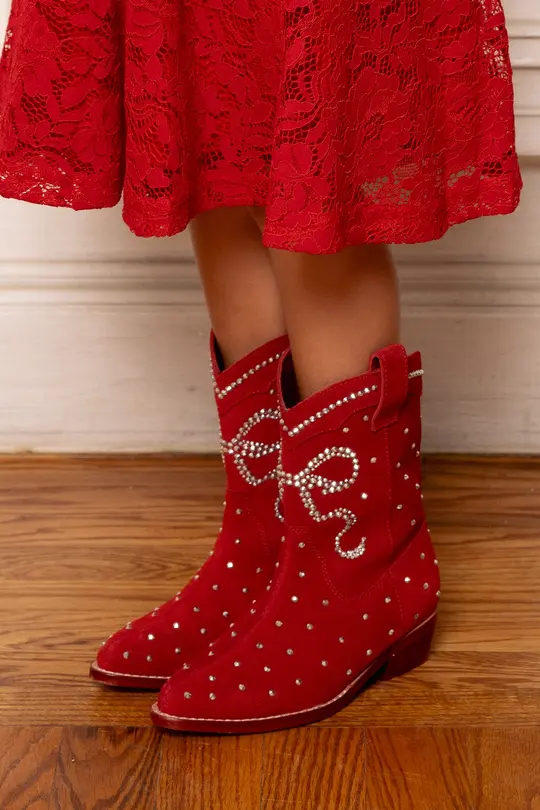 Mini Channing Bootie in Red