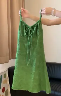 Minimalist Green Homecoming Dress ,Soft Spaghetti Straps Short Prom Dress RS879