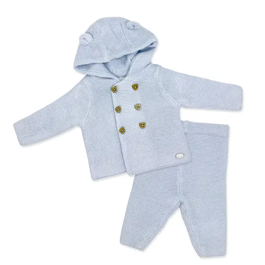 Rock A Bye Baby Boutique Rock-a-Bye Baby Boutique Baby Boys 2 Piece Blue Jacket and Trouser Knitted Set, 6-12M