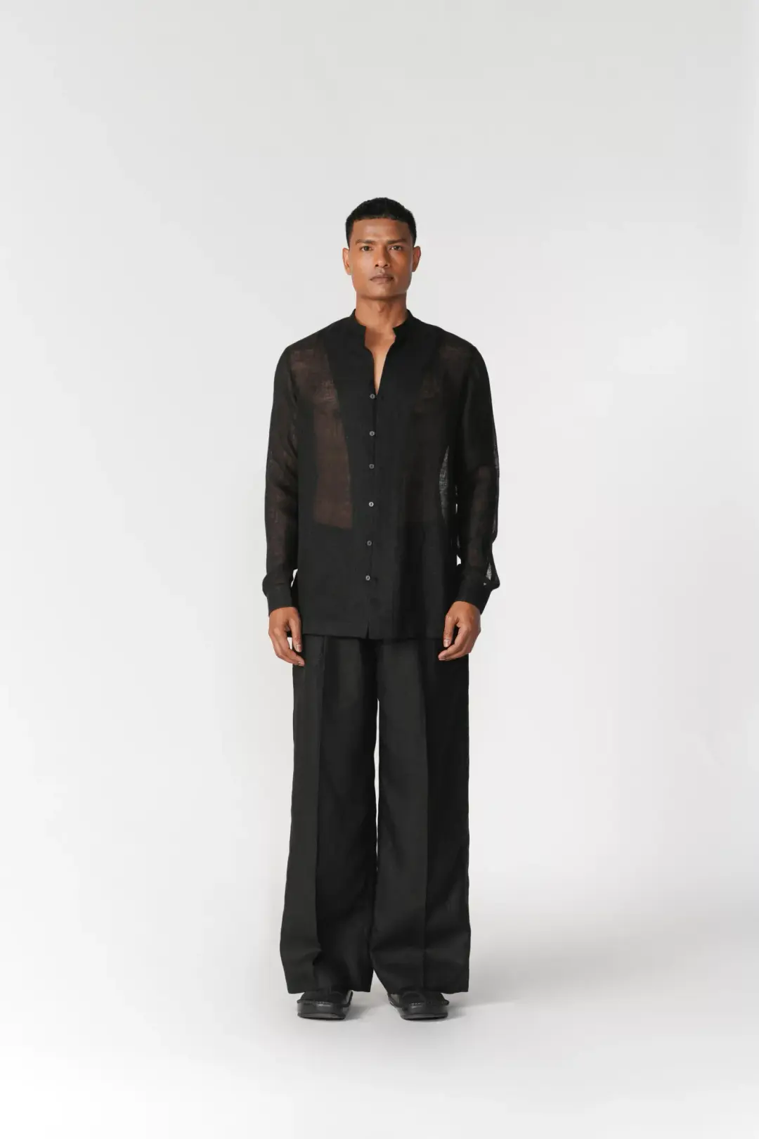 RELAXED LINEN GAUZE SHIRT