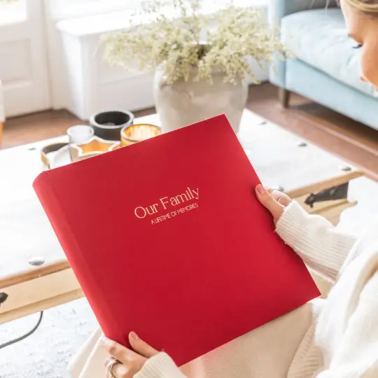 Large Personalised Family Photo Album - Bound in Linen