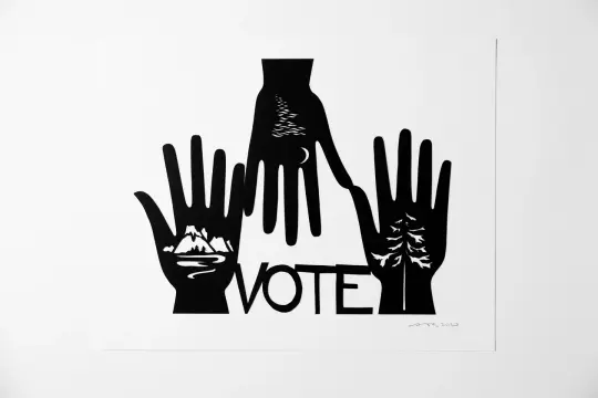 Vote Mother Nature {Original Papercut - 11x14"}
