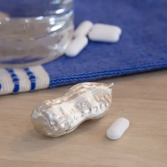 Sterling Silver Peanut Pill Box