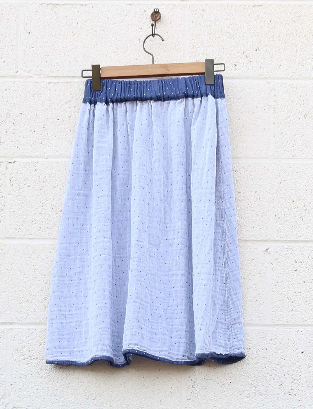 Sale - REVERSIBLE Everyday Below Knee Skirt / Organic Cotton / 3XL  (178)