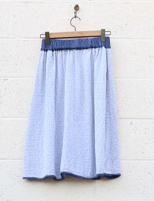 Sale - REVERSIBLE Everyday Below Knee Skirt / Organic Cotton / 3XL  (178)