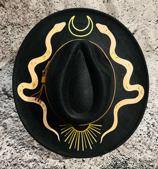 Western Snakes Vegan Felt XL Brim Hat