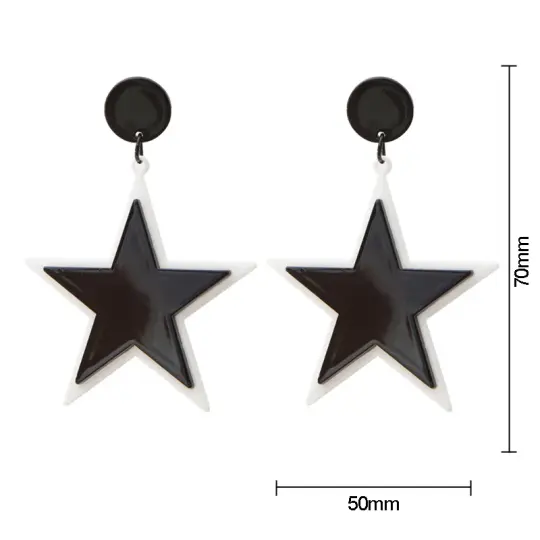 BlackStar Acrylic Fashion Earrings