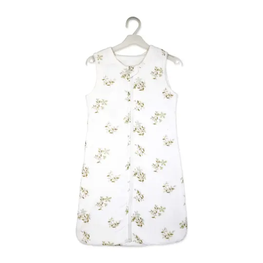 Baby Mode Baby Boys and Baby Girls Muslin Sleep Sack Tan Sprigs, 0-6M