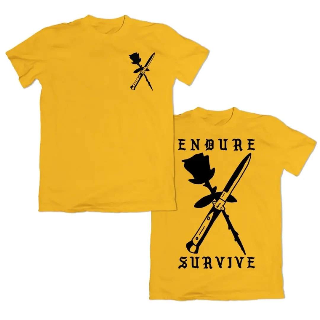 Endure Survive Rose and Switchblade T-Shirt