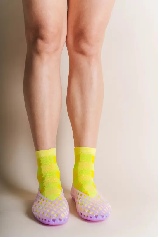 CITRON GINGHAM SOCKS