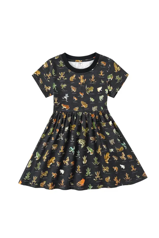 Favorite Frogs Kid's Cotton Dress