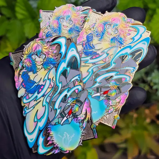 Queen of Hearts Pin (Raw Sandblast Card)