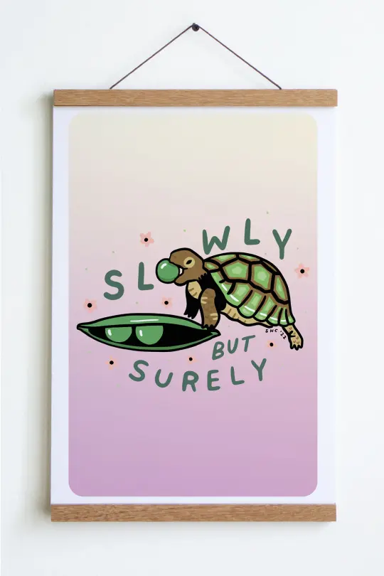 Slowly Turtle Print