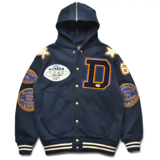 SNAP BUTTON HOODED SWEATSHIRT / DUNBAR