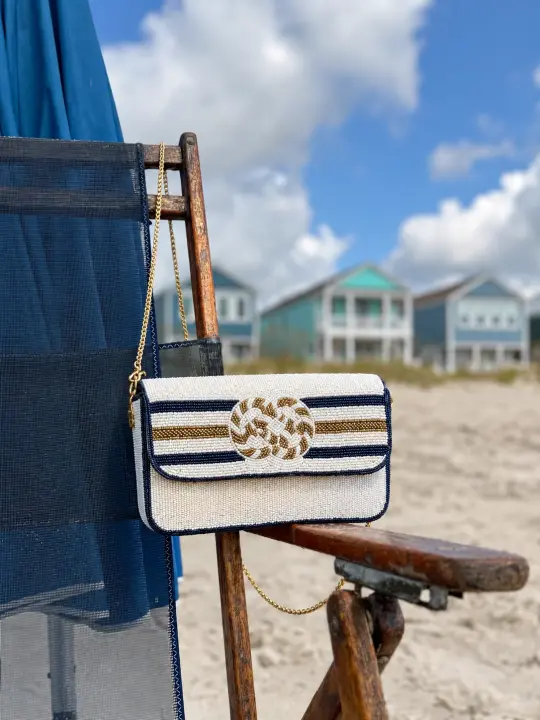 Nautical Knot Beaded Bag