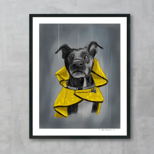 Rainy Day Dog Fine Art Print