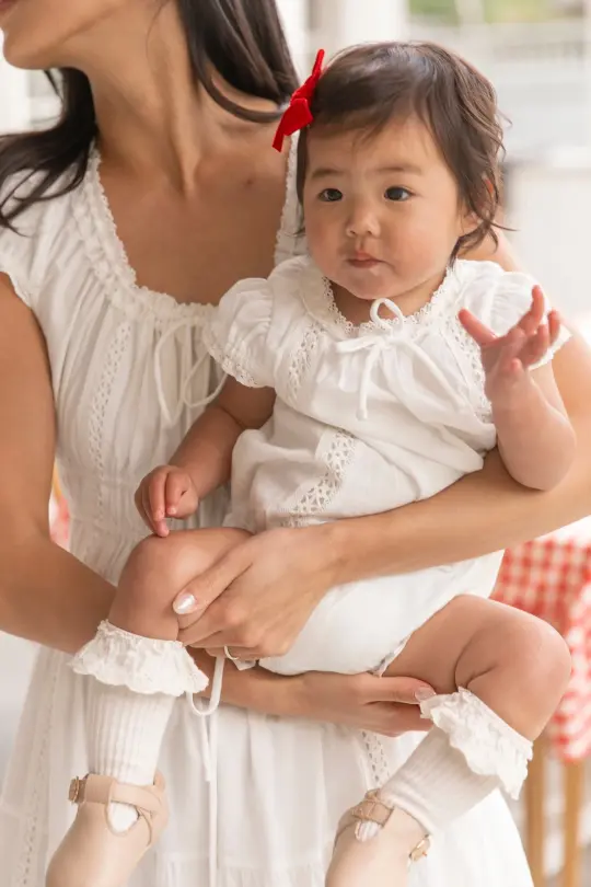 Baby Palermo Romper in White