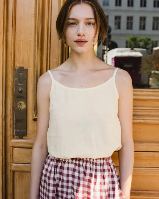 RIMINI cami linen top