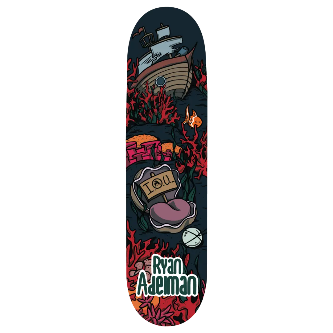 Ryan Adelman "Oyster" skateboard