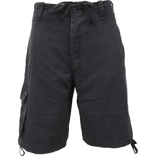 Metal Streetwear Vintage Black Cargo Shorts