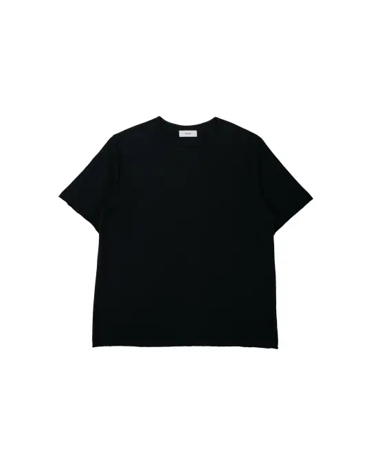 marka Narrow Piping Tee 40/2 Organic Cotton Knit Black