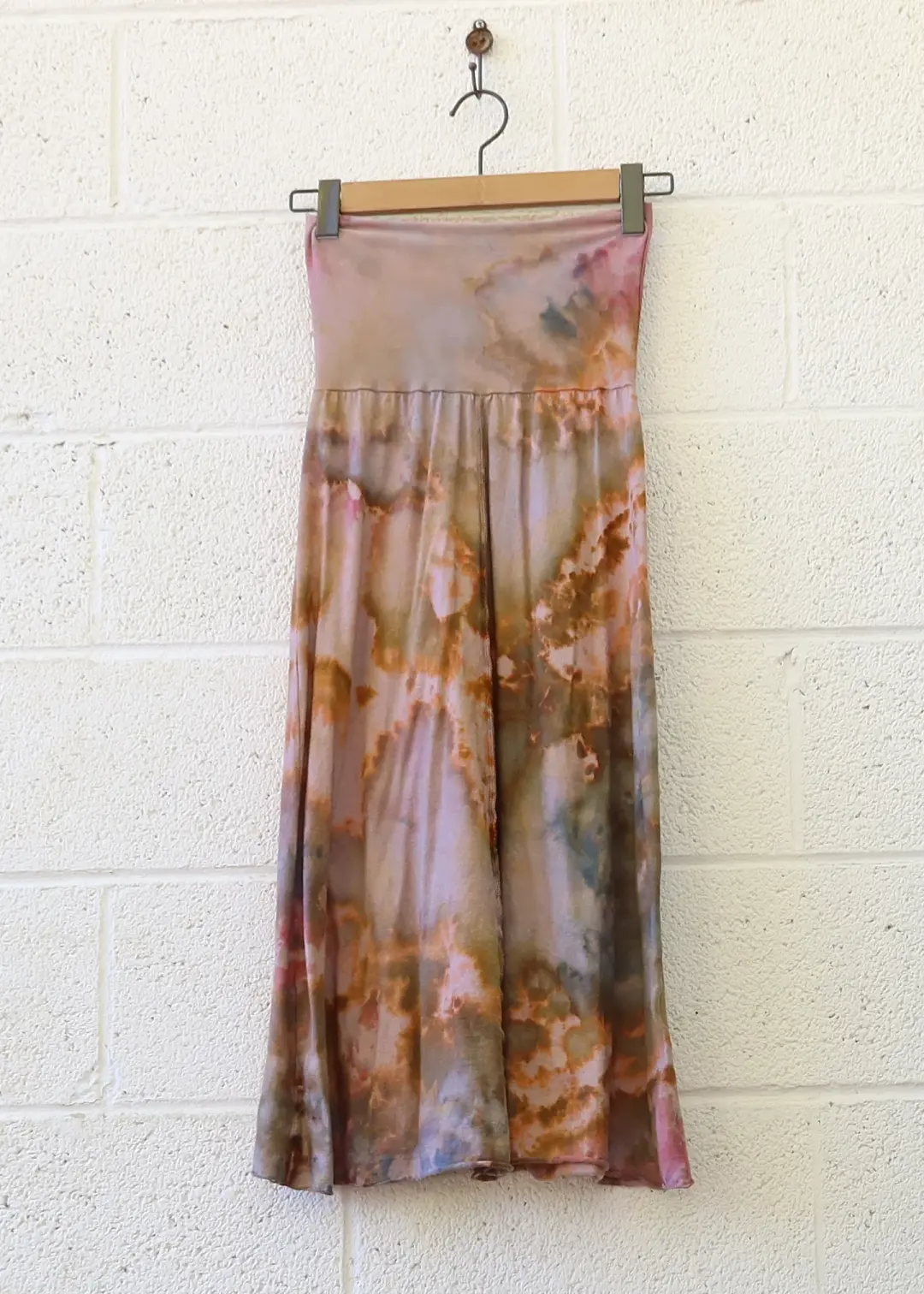 OOAK - Warrior Simplicity Below Knee Skirt  / XS / Tissue / Ice Dye (44)