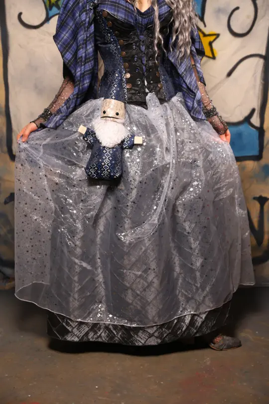 44. Tulip Skirt in White Sparkle - The Sapphire Séance Collection