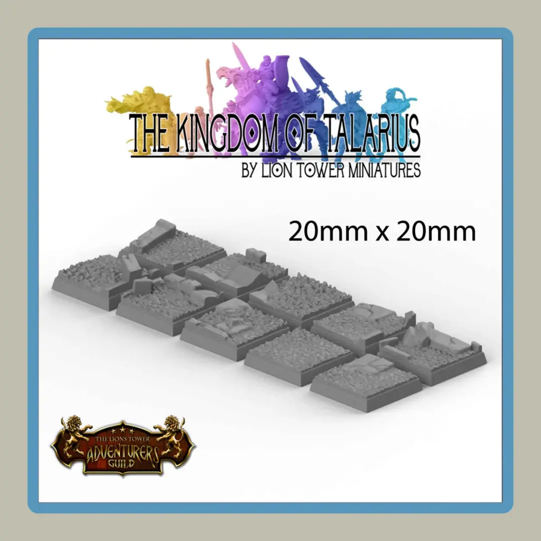 20mm Square Bases 10 Pack