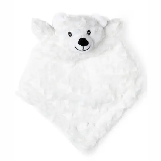 necessities by tendertyme Baby Boys And Baby Girls Curly Plush Lovey Nunu, White