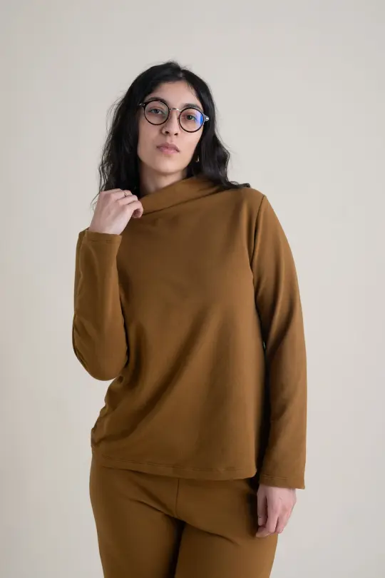 Lillie Top in Almond