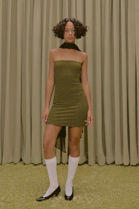 Sexy Bee Strapless Mini Dress