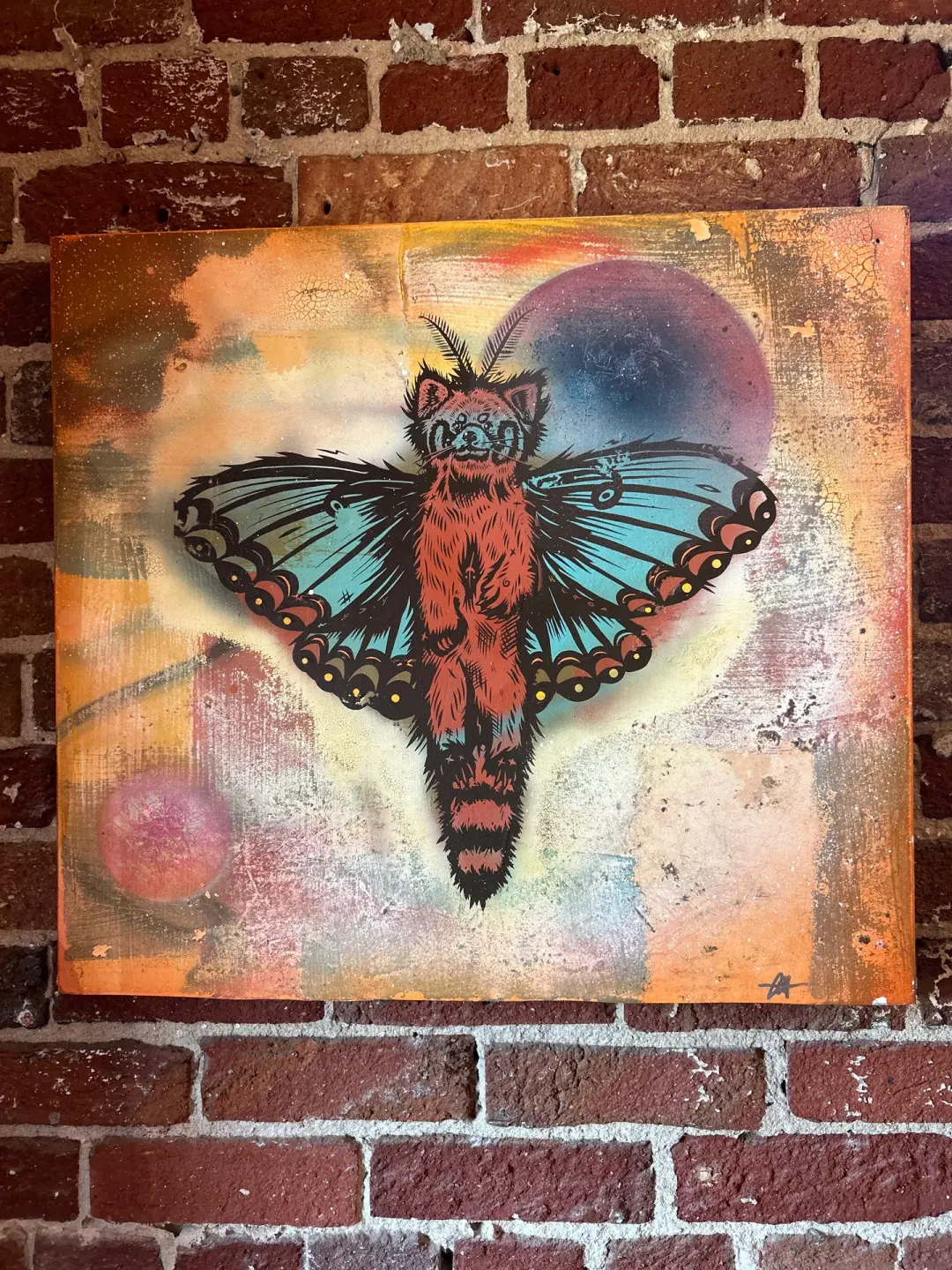 Goodbye Blood Moon on Reclaimed Metal