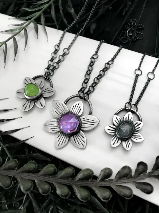 Space Daisy Pendants