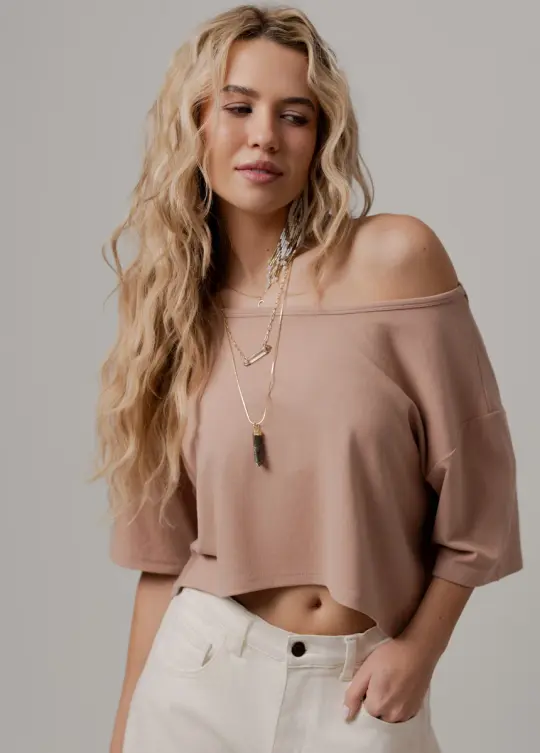 Merle Boxy Tee in Desert Shell